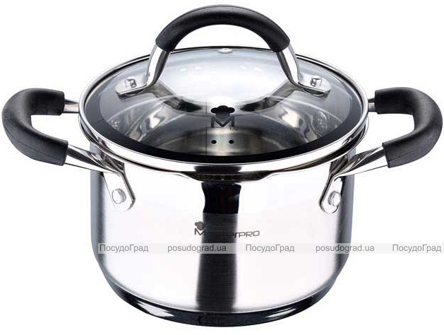 Кастрюля Bergner Master Pro Foodies 1.8л, Ø16х10см индукционная с мерной шкалой