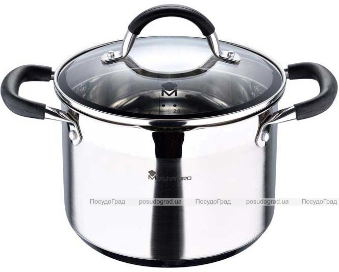Кастрюля Bergner Master Pro Foodies 4л, Ø20х14см индукционная с мерной шкалой