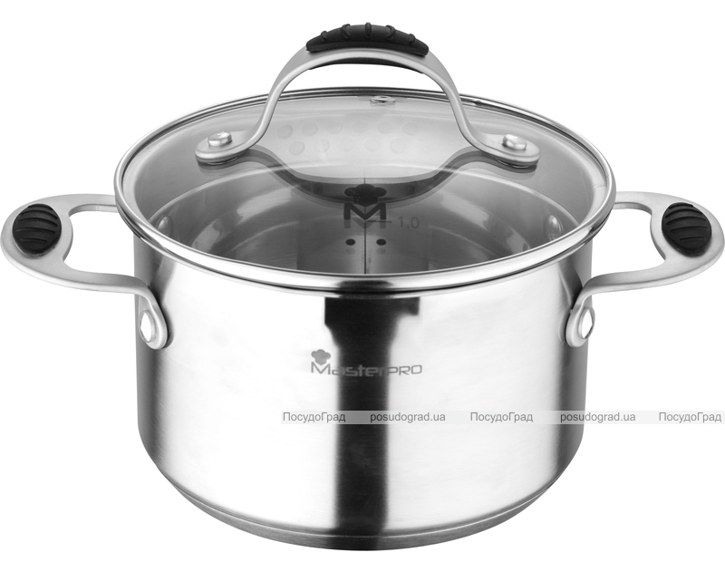 Кастрюля Bergner Master Pro Granity 5.15л индукция с носиком для слива