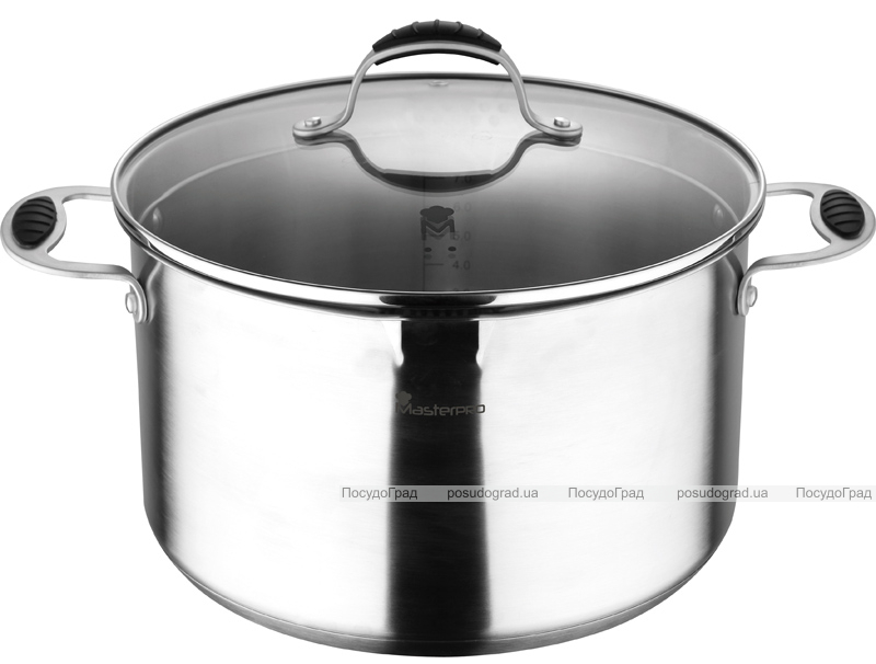 Кастрюля Bergner Master Pro Granity 9.8л индукция с носиком для слива