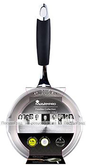 Ківш MasterPro Foodies Ø16см, 1.3л з нержавіючої сталі з силіконовою накладкою Soft Touch