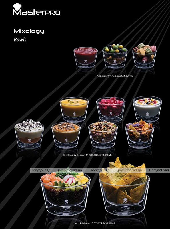 Піала Bergner Master Pro Mixology 9.6х7.5х6.6см, 200мл з подвійними стінками