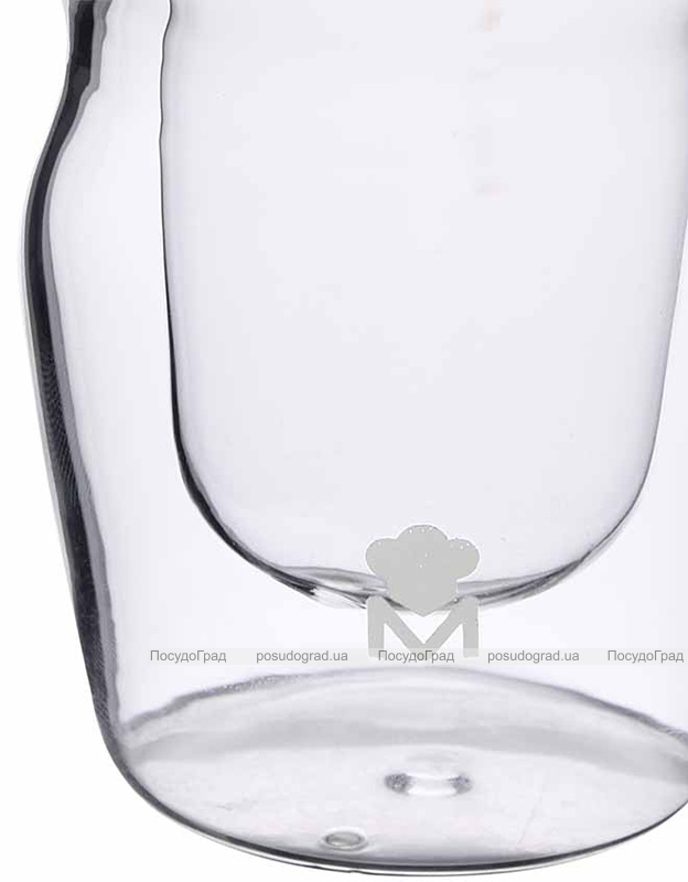 Набір 4 скляні стопки (чарки) Bergner Master Pro Mixology 50мл з подвійними стінками