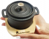 Каструля чавунна Bergner MasterPro Cook And Share 10х13х4.1см на дерев'яній підставці