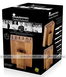 Колода-підставка для ножів Bergner Dark Wood дерев'яна, 7 секцій