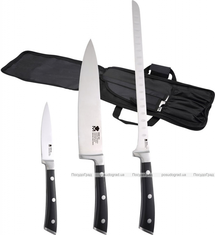 Набір 3 кухонні ножі Bergner MasterPro Foodies з нержавіючої сталі