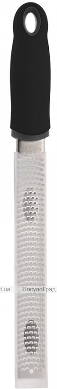 Терка ручна вузька Bergner MasterPro Foodies 32x2.5см, чорний