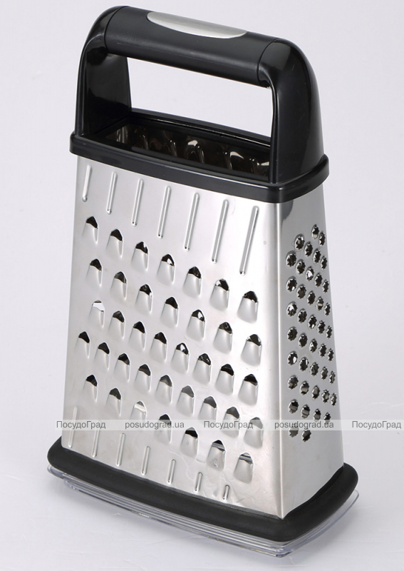 Терка Bergner MasterPro Foodies 25x15x8см из нержавеющей стали 4-гранная с контейнером