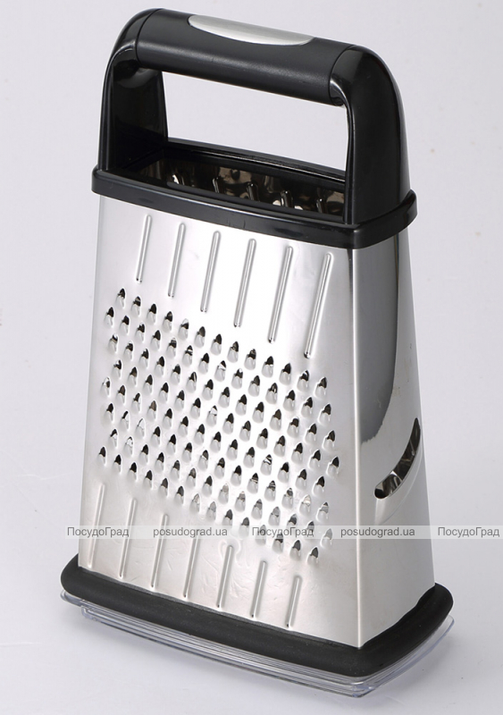 Терка Bergner MasterPro Foodies 25x15x8см из нержавеющей стали 4-гранная с контейнером