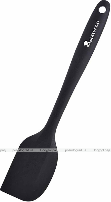 Лопатка кулінарна силіконова Bergner MasterPro Foodies 27х5.5см, чорний
