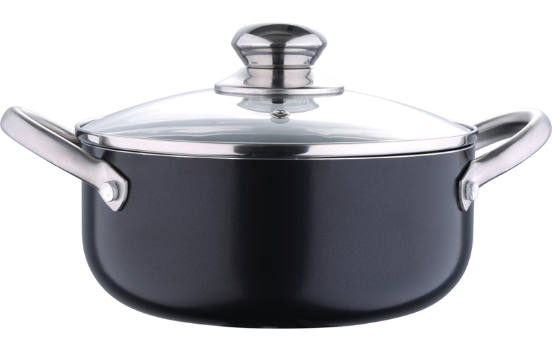 Каструля алюмінієва Bergner ProChef 4.3л індукційна з кришкою