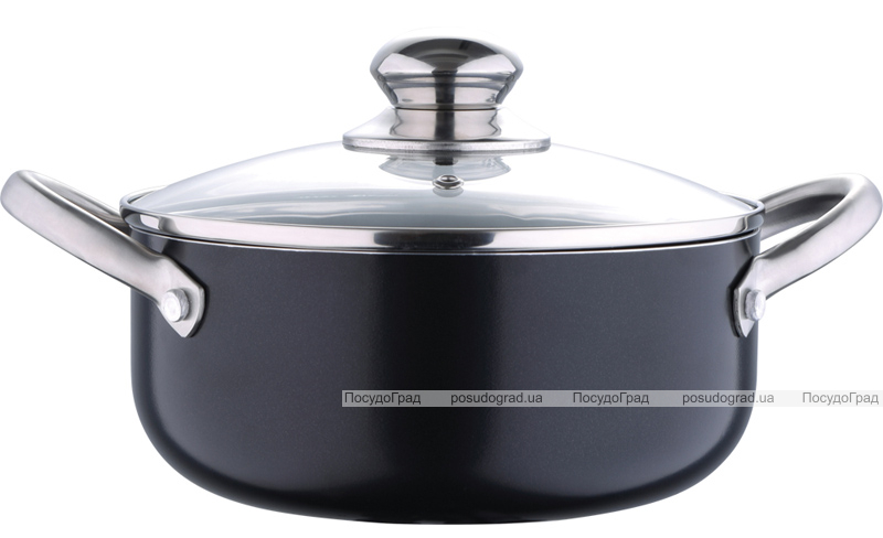 Кастрюля алюминиевая Bergner ProChef 4.3л индукционная с крышкой