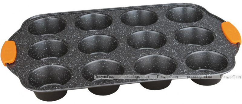 Форма для выпечки маффинов Berlinger Haus Granit Diamond 41.2x26.5x3см, 12 ячеек