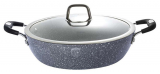 Сотейник Berlinger Haus Grey Stone Ø28см з двома ручками і кришкою, 3.8л