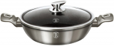 Сотейник Berlinger Haus Carbon Ø32см со стеклянной крышкой, мраморное покрытие