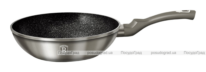 Сковорода-вок Berlinger Haus Carbon Ø28см, мраморное антипригарное покрытие