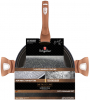 Набор 2 сковороды и сотейник Berlinger Haus Rose Gold Ø20см, Ø24см и Ø28см (3.8л), индукционные с антипригарным покрытием