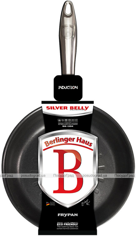 Сковорода Berlinger Haus Silver Belly Ø24см из нержавеющей стали с антипригарным покрытием