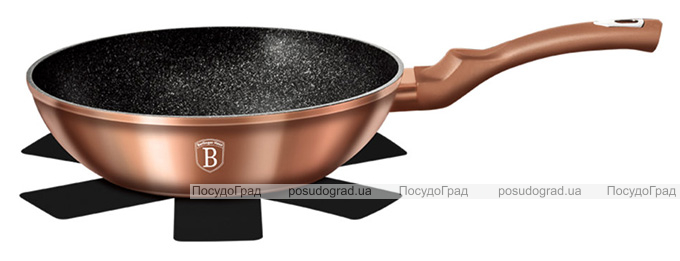 ВОК-сковорода Berlinger Haus Rose Gold Ø28см (3.2л) индукционная с антипригарным покрытием