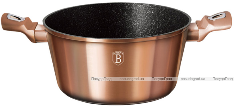 Кастрюля Berlinger Haus Rose Gold 2.5л с крышкой, индукционная с антипригарным покрытием