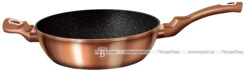 Сковорода-сотейник Berlinger Haus Rose Gold Ø28см (3.8л) с крышкой, индукционная с антипригарным покрытием
