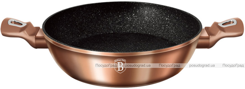 Сотейник Berlinger Haus Rose Gold Ø28см (3.8л) с крышкой, индукционная с антипригарным покрытием
