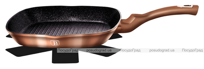 Сковорода-гриль Berlinger Haus Rose Gold 28х28см индукционная с антипригарным покрытием