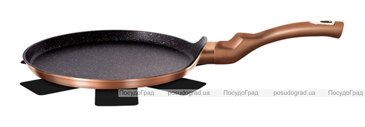 Блинная сковорода Berlinger Haus Rose Gold Ø25см индукционная с антипригарным покрытием