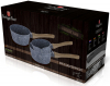 Набір 3 ковша Berlinger Haus Forest Line Light 1.2л, 1.7л, 2.2л, гранітне антипригарне покриття