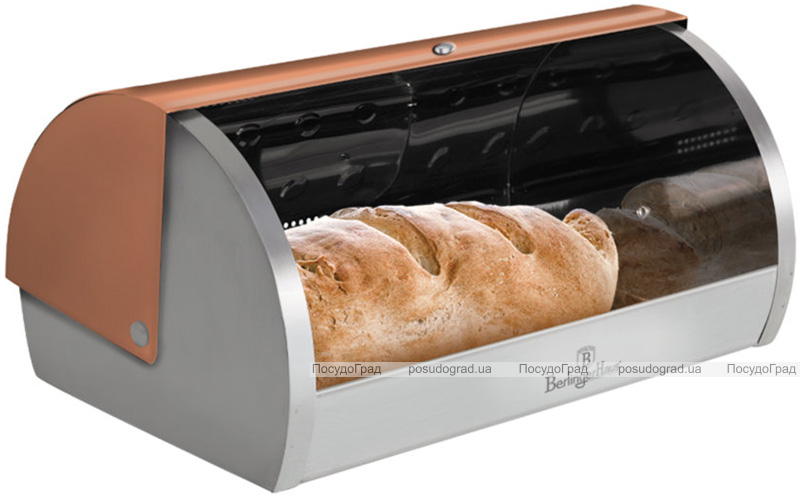 Хлебница Berlinger Haus Rose Gold 38.5х28х18.5см, нержавеющая сталь