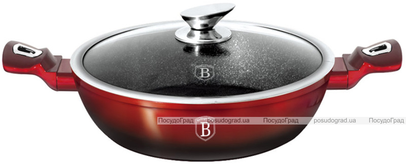 Сотейник Berlinger Haus Black Burgundy Ø28х7.5см с крышкой