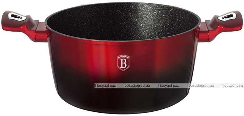 Кастрюля Berlinger Haus Black Burgundy 2.5л, мраморное покрытие