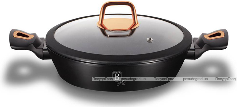 Сотейник Berlinger Haus Black Rose Ø28х7.5см зі скляною кришкою