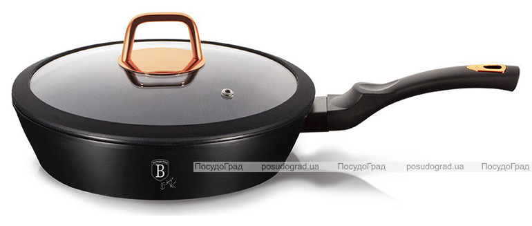 Сковорода-сотейник Berlinger Haus Black Rose Ø24х6.5см со стеклянной крышкой