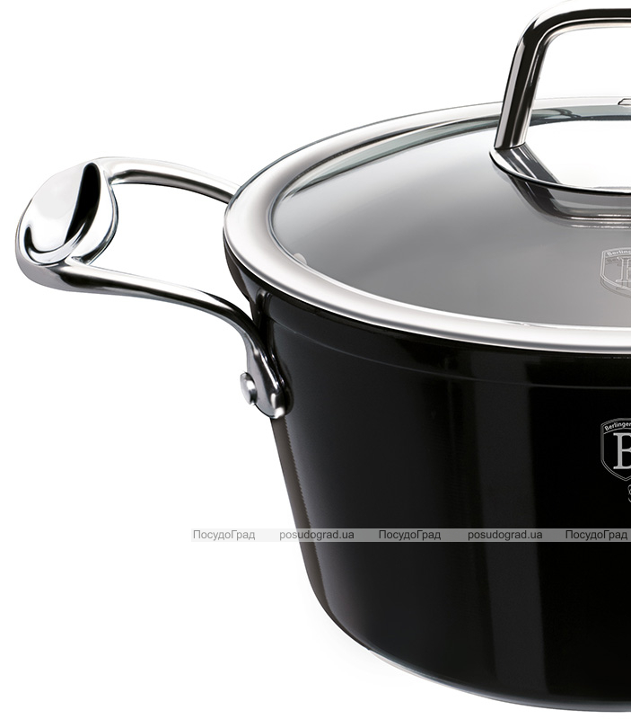 Кастрюля Berlinger Haus Black Royal 2.5л, титановое антипригарное покрытие