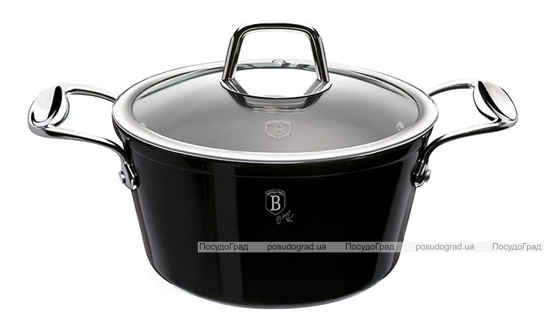 Кастрюля Berlinger Haus Black Royal 2.5л, титановое антипригарное покрытие
