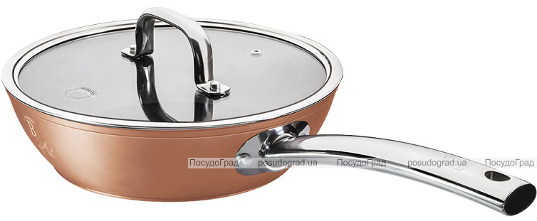 Сковорода-сотейник Berlinger Haus Bronze Titan 24см з титановим покриттям, з кришкою