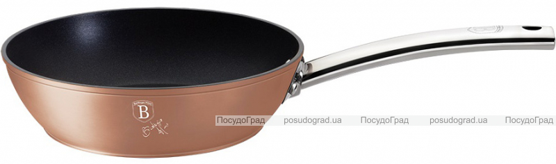 Сковорода-сотейник Berlinger Haus Bronze Titan 24см з титановим покриттям, з кришкою