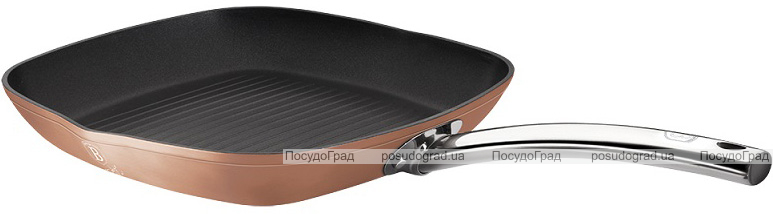 Сковорода-гриль Berlinger Haus Bronze Titan 28х28см з титановим покриттям