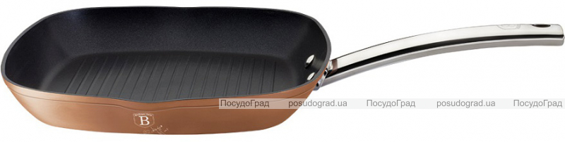 Сковорода-гриль Berlinger Haus Bronze Titan 28х28см з титановим покриттям