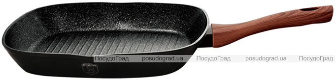 Сковорода-гриль Berlinger Haus Ebony Rosewood 28х28см, мармурове антипригарне покриття