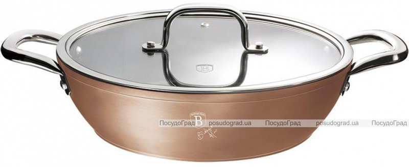 Сотейник Berlinger Haus Bronze Titan Ø28см з титановим покриттям, з кришкою