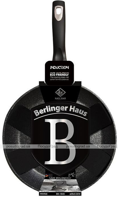 Сковорода Berlinger Haus Black Silver Ø20см с мраморным покрытием