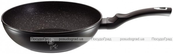 Сковорода-вок Berlinger Haus Black Silver Ø28см, мраморное покрытие