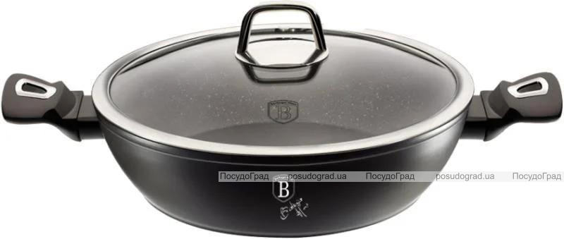Сотейник Berlinger Haus Black Silver Ø28см с крышкой, мраморное покрытие