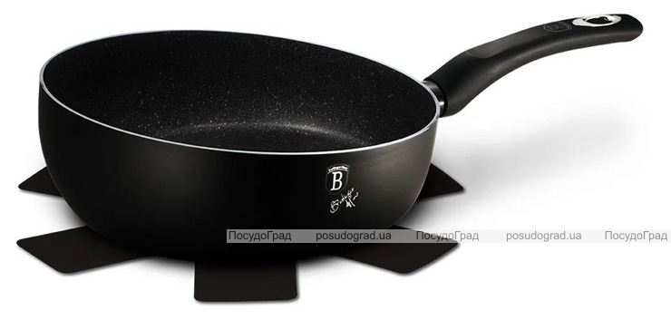 Сковорода Berlinger Haus Black Silver «Шеф-Повар» Ø26см, мраморное покрытие