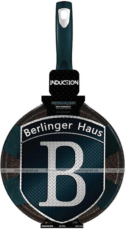 Сковорода блинная Berlinger Haus Aquamarine Edition Ø25см с мраморной крошкой