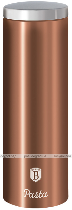 Банка для пасти Berlinger Haus Rose Gold «Pasta» Ø9.5х30см з нержавіючої сталі