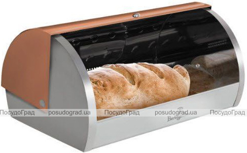 Хлебница Berlinger Haus Rose Gold 38.5х28х18.5см, сталь нержавеющая