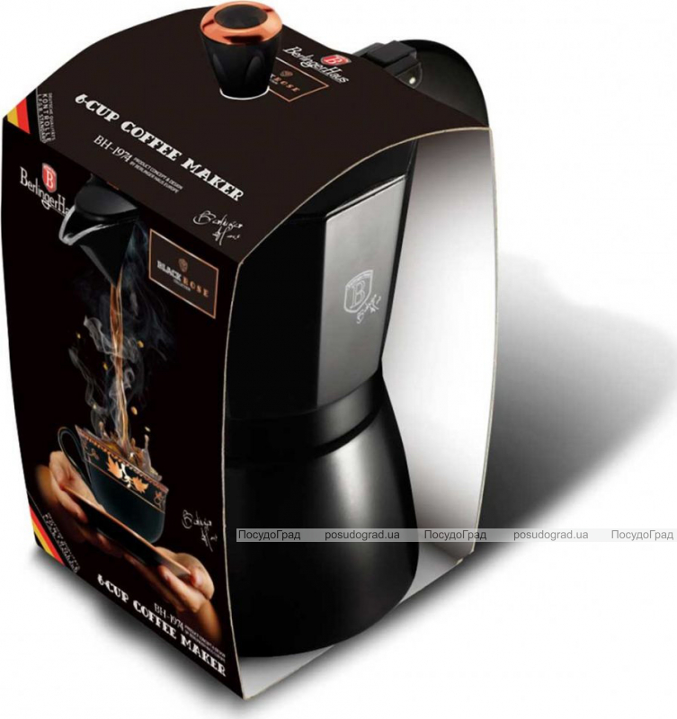 Кавоварка гейзерна Berlinger Haus Black Rose на 3 чашки